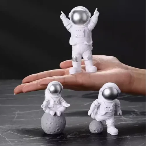 3Pcs Creative Astronaut Home Decor Ornaments Multipurpose Birthday Cake Topper D