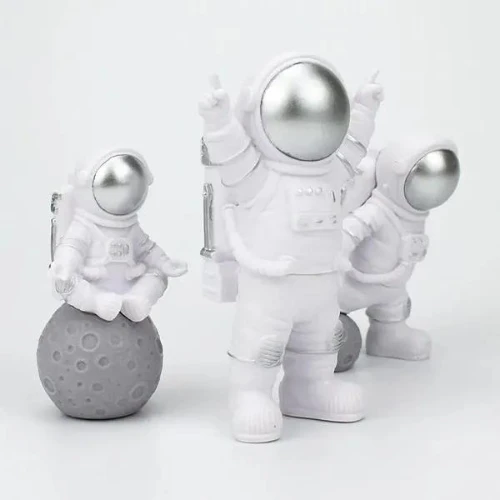 3Pcs Creative Astronaut Home Decor Ornaments Multipurpose Birthday Cake Topper D
