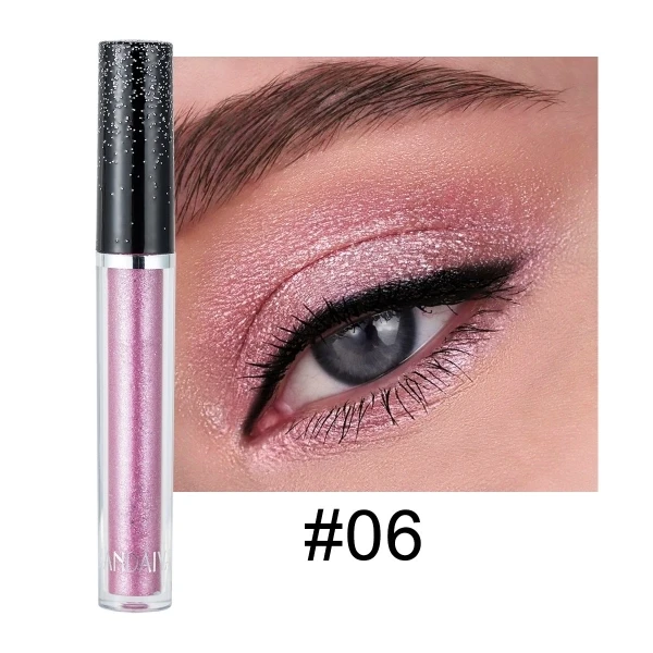 Portable Glitter Long-Lasting Sweat-Proof Glamorous Pearlescent Liquid Eye Shado