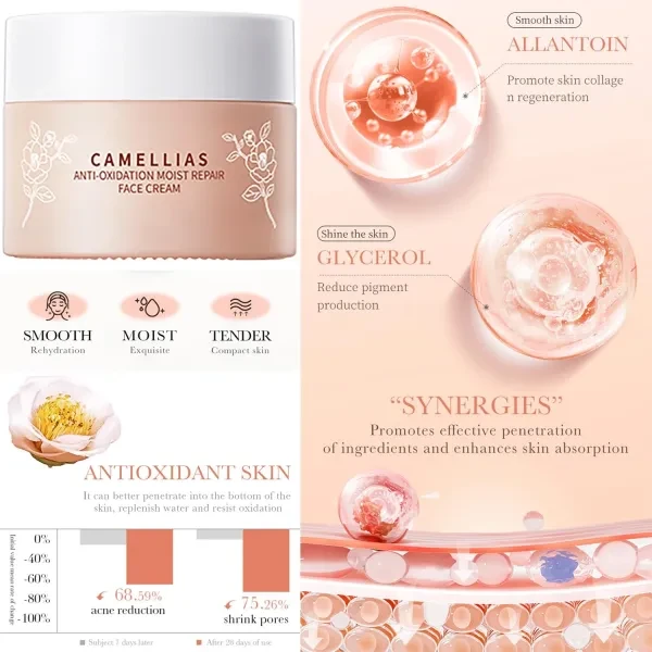 Camellias Facial Care Glowing Skin Enhancer Anti-Oxidation Personal Care Moist R