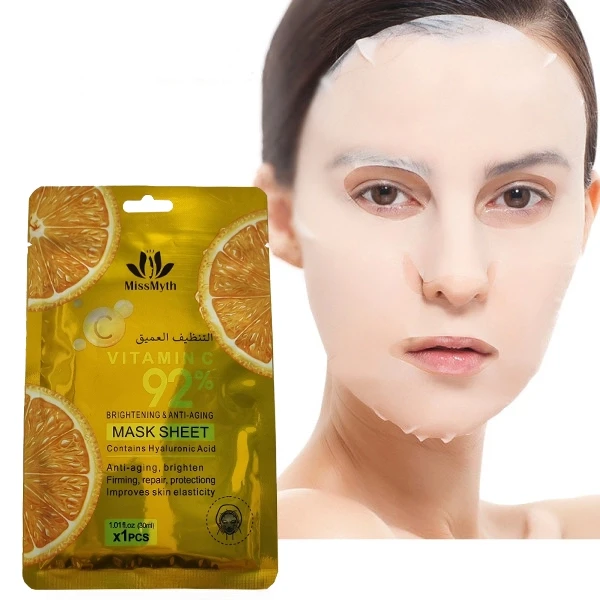 1 Pc Moisturizing Repair Brightening And Anti Aging Skincare Vitamin C Face Mask