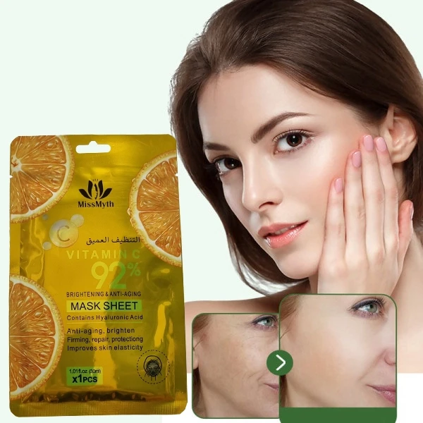 1 Pc Moisturizing Repair Brightening And Anti Aging Skincare Vitamin C Face Mask