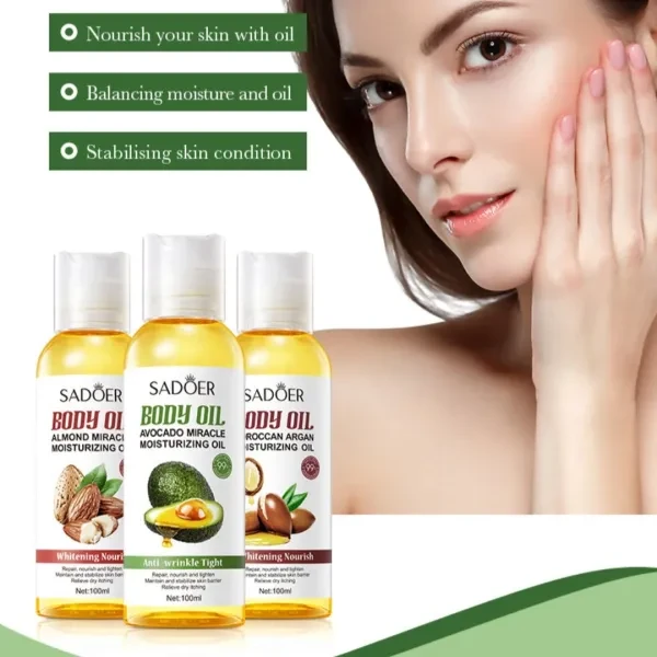 Natural Argan Oil Anti-aging Firming Facial Massage Oil Soothing Moisturizing Sk