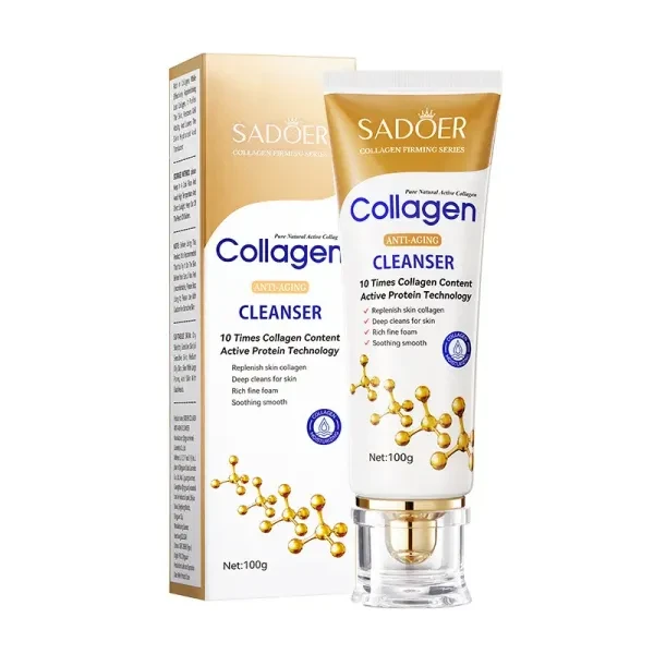 Collagen Firming Face Cleanser Whitening Facial Wash Anti-aging Anti Wrinkle Dee