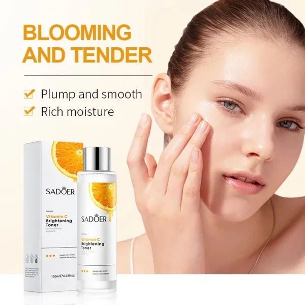 Vitamin-C Brightening Toner Fresh Orange Essence Refreshing Moisturizing Lighten