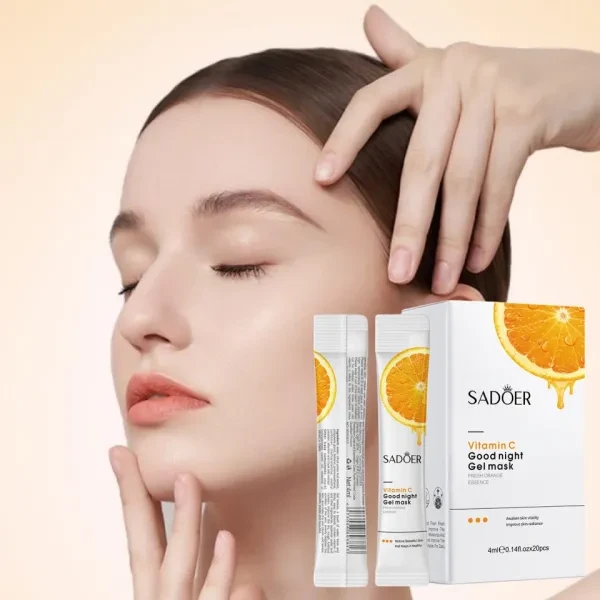 20 Pieces Vitamin C Good Night Fresh Orange Essence Gel Mask Face Care Moisturiz
