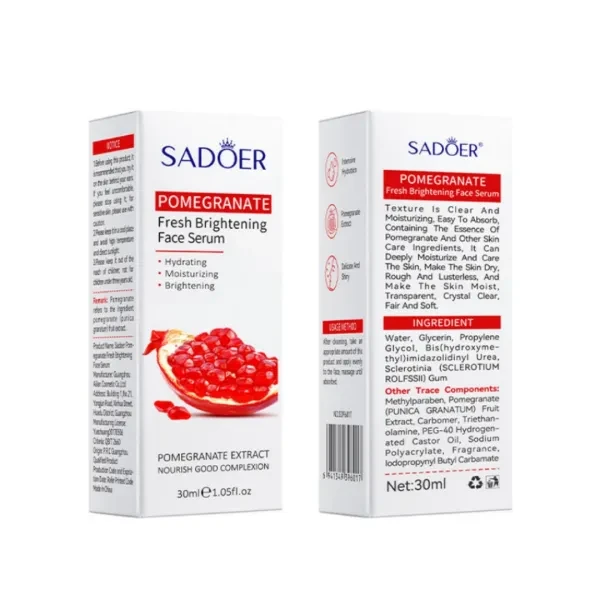 Pomegranate Fresh Brightening Face Serum Oil Deep Moisturizing Reducing Fine Lin