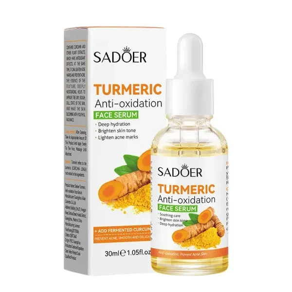 Turmeric Whitening Serum Face Moisturizing Essence Natural Antioxidant Serum For