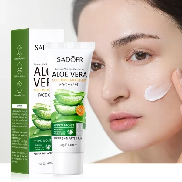 Aloe Vera Face Gel Soothing Moisture Repair Skin Brighten Reduce Acne Lightening