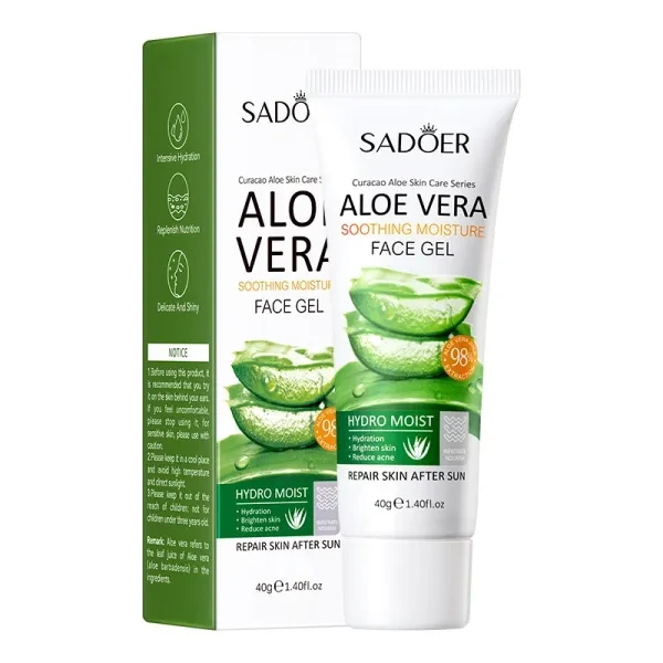 Aloe Vera Face Gel Soothing Moisture Repair Skin Brighten Reduce Acne Lightening