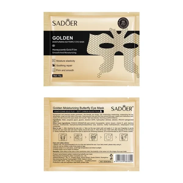 2 Pcs Golden Butterfly Eye Mask Anti Wrinkle Moisturizer Anti Aging Sagging Wrin