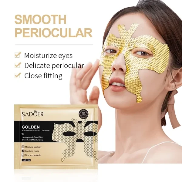 2 Pcs Golden Butterfly Eye Mask Anti Wrinkle Moisturizer Anti Aging Sagging Wrin