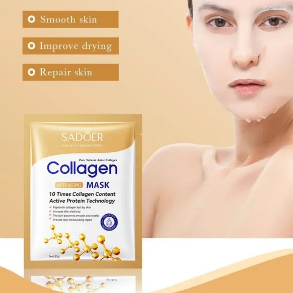 2 Pcs Moisturizing Anti Wrinkle Face Masks Repair Brightening Skincare Collagen