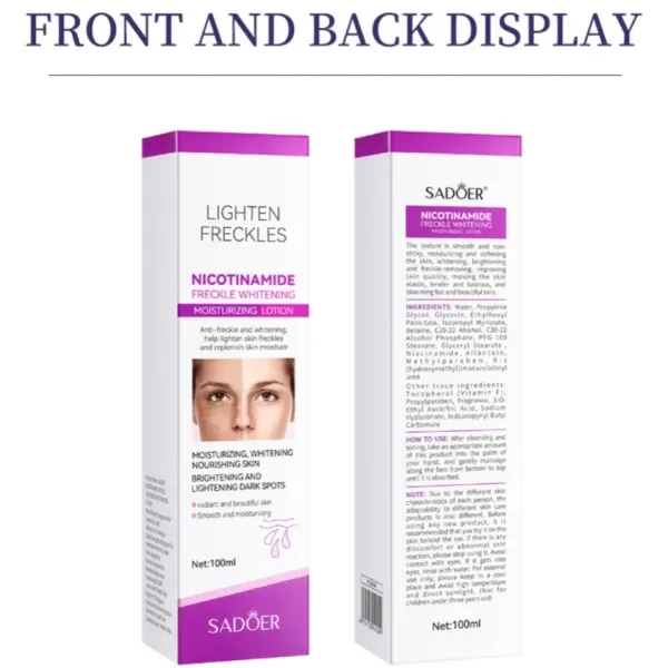 Nicotinamide Whitening Moisturizing Lotion Facial Cream Brightening Skin Dark Sp