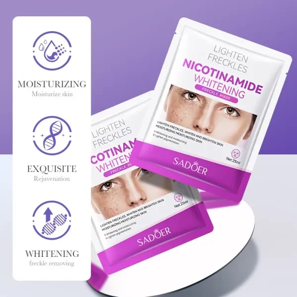 1 Box 10 Pcs Nicotinamide Whitening Freckle Removing Facial Mask Skincare Moistu