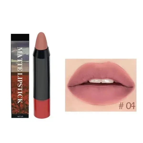 Pink Matt Long-Lasting Matte Lipstick - Non-Drying Easy Application