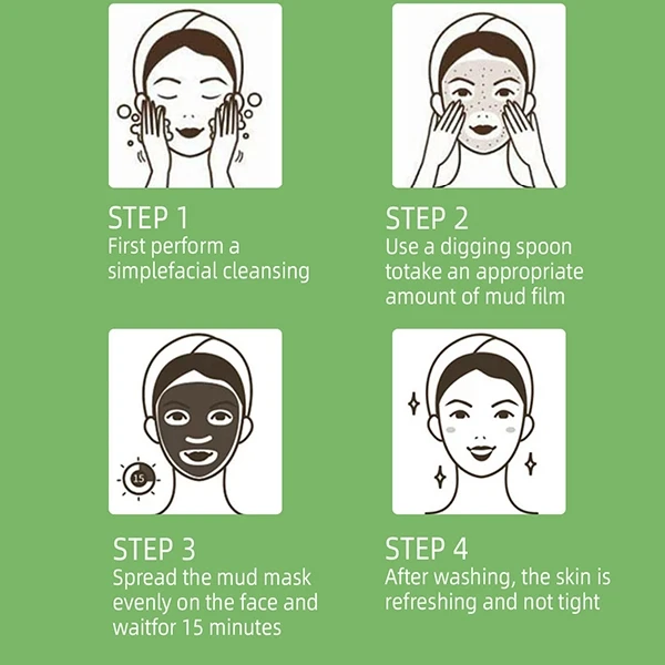 Green Tea Washable Cleansing Smooth Gentle On Skin Film Peel Off Face Green Tea