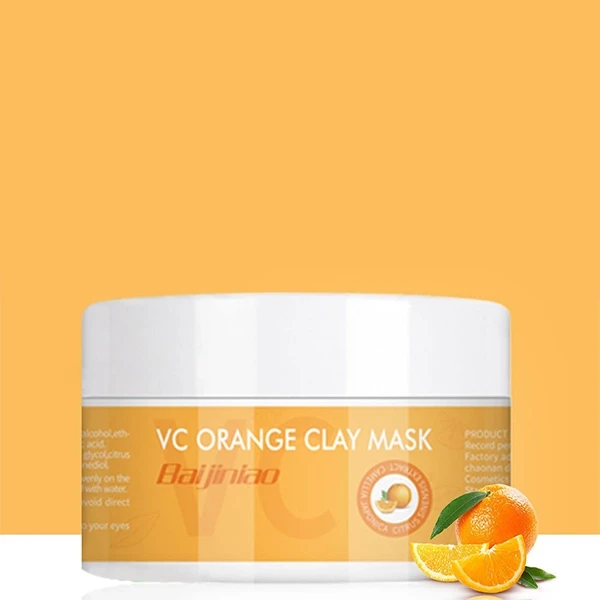 Washable Cleansing Smooth Gentle On Skin Film Peel Off Face Orange Clay Mask For