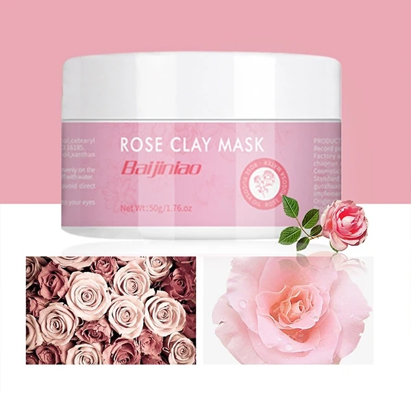 Rose Washable Cleansing Smooth Gentle On Skin Film Peel Off Face Rose Clay Mask