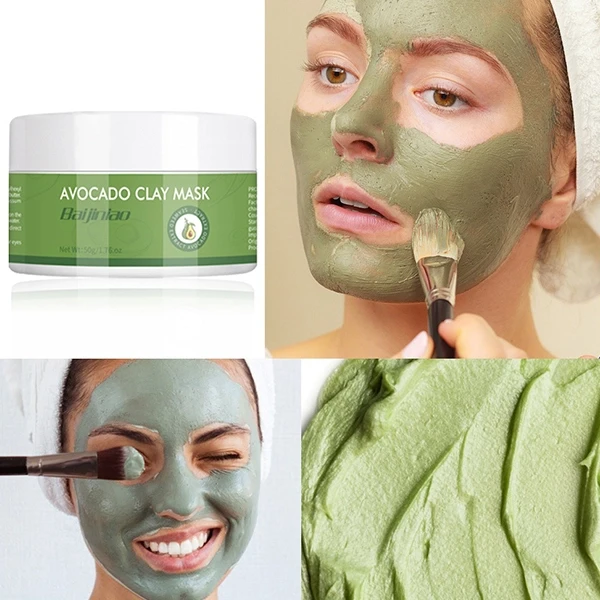Washable Cleansing Smooth Gentle On Skin Film Peel Off Face Avocado Clay Mask Fo
