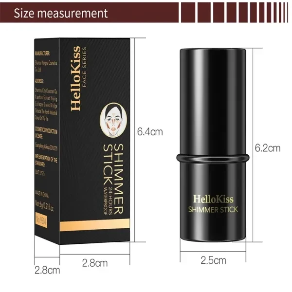 2 Pieces Shimmer Sticks High Gloss Women's Highlighter Face Shadows Makeup Conto