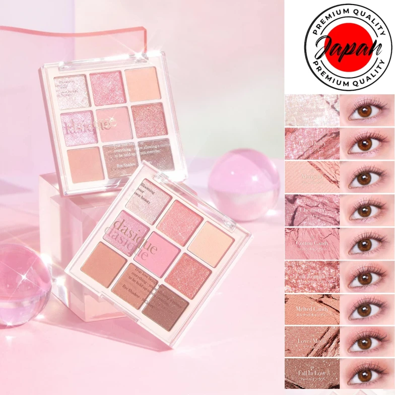 Nine Colors Water Proof Long Lasting Non-Smudge Matte Glittery Eyeshadow Palette