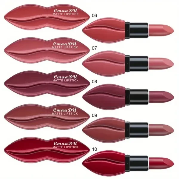 Luxurious Water Resistant Lipstick Long Lasting Highly Pigmented Matte Lip Color