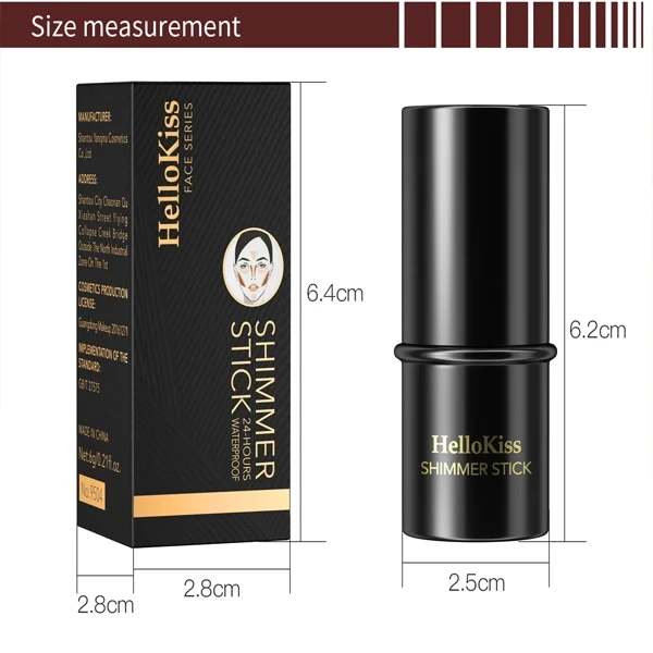 Contour Beauty Shimmer Stick - Long-Lasting Waterproof - 3D Face Makeup Primer &