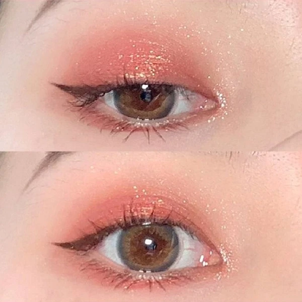 4 Tones Heart Leaf Design Eyeshadow Palette Glitter Waterproof Long Lasting Shin