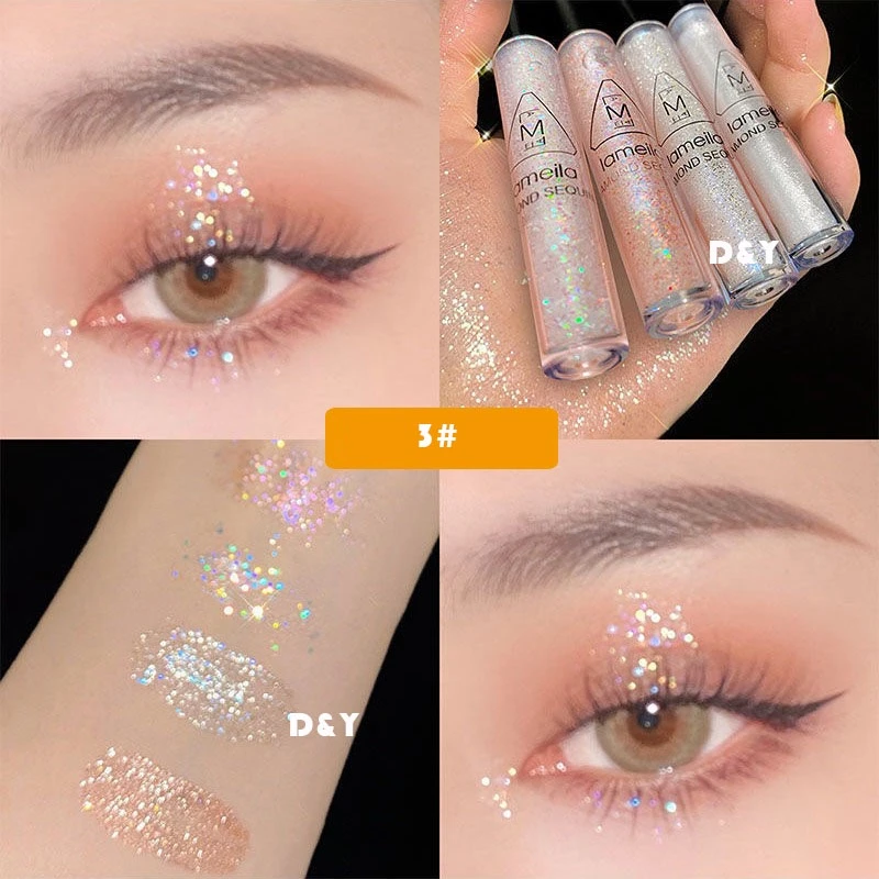 Glitter Liquid Eyeshadow Stick Water proof Long Lasting Shiny Gloss Liquid Eyesh
