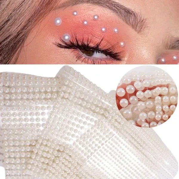DIY Face Makeup Stickers for Festivals 900pcs Pearls