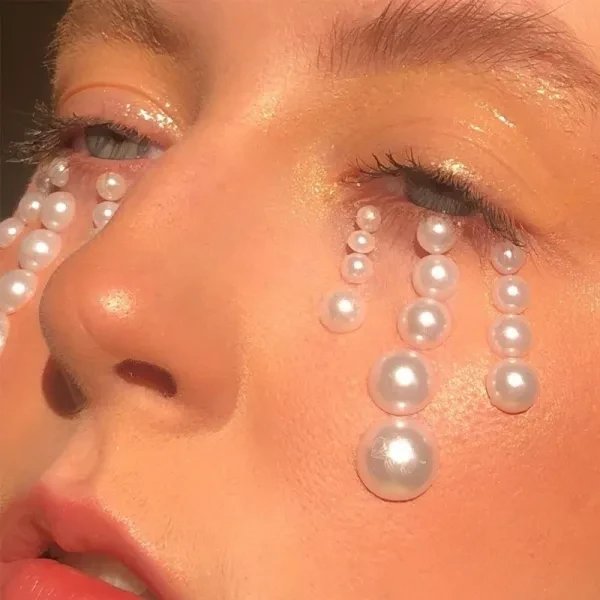 DIY Face Makeup Stickers for Festivals 900pcs Pearls