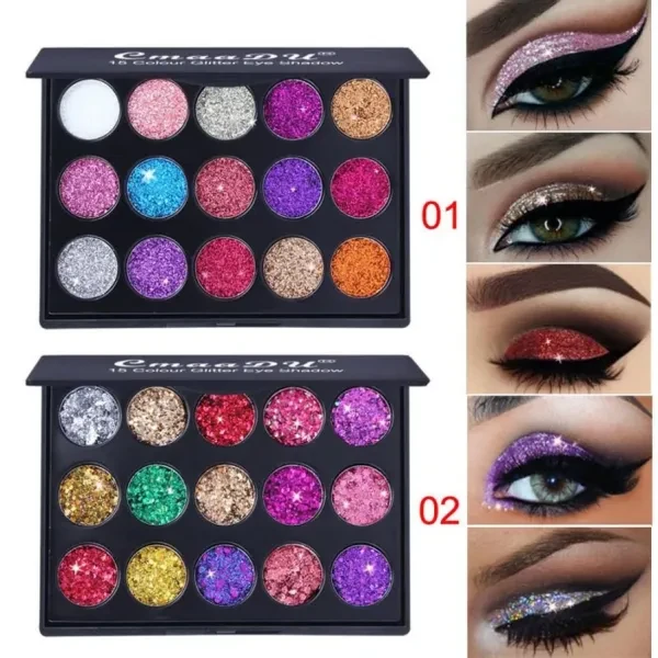 15 Multi Shades Matte Eyeshadow Palette Shimmering Splendor - High Quality