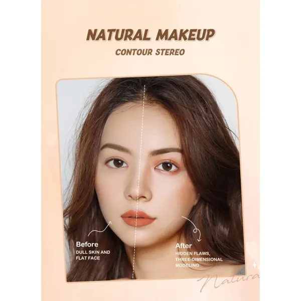 Double Head Contour Stick 02 Perfect for Women Skin-Toned Shades Plastic