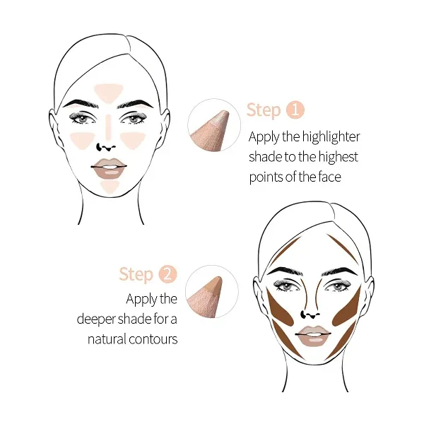 Contour 2-1 Face Glow Wooden Highlighter Pencil Face Makeup - 02