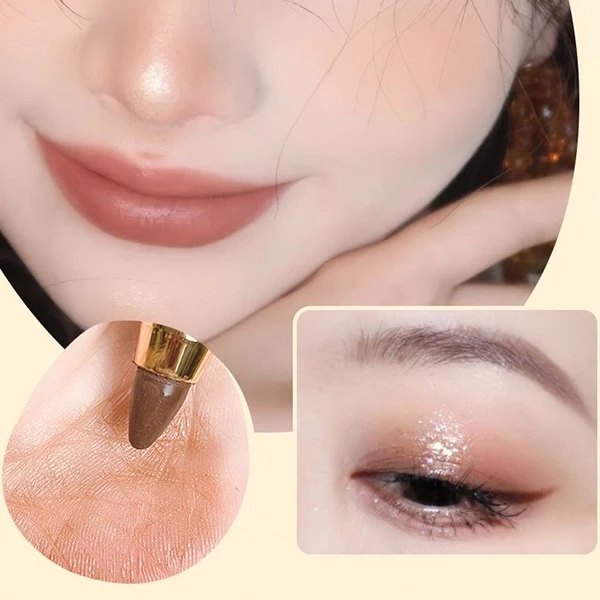 Non-Smudged Double-Sid Eyeshadow Water Resistant Glitter Contouring Eye Stick Sh