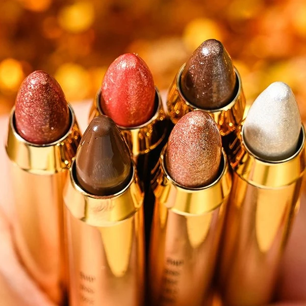 Non-Smudged Double-Sid Eyeshadow Water Resistant Glitter Contouring Eye Stick Sh