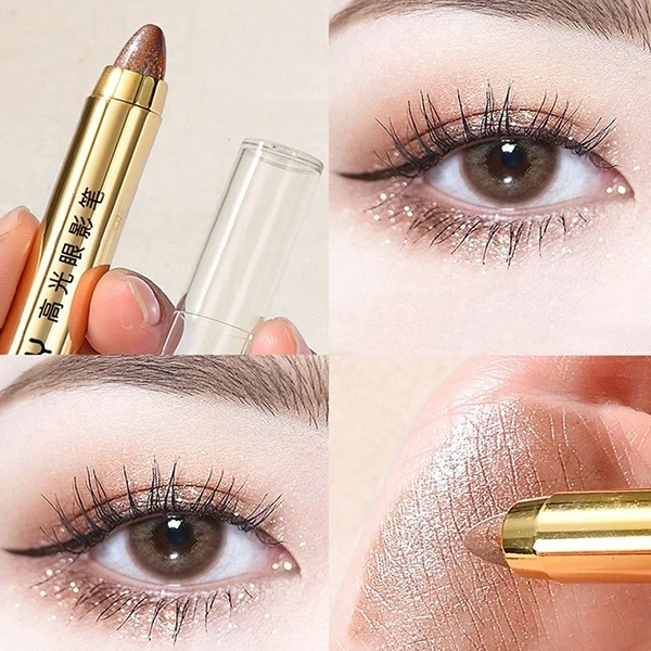 Non-Smudged Double-Sid Eyeshadow Water Resistant Glitter Contouring Eye Stick Sh