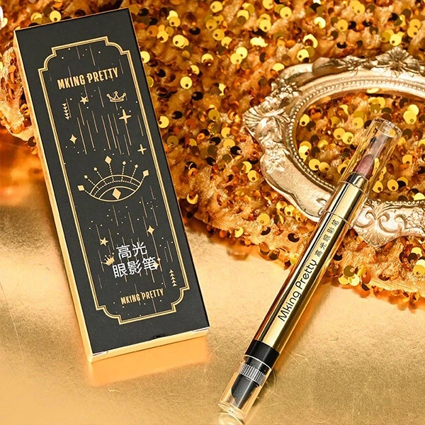 Non-Smudged Double-Sid Eyeshadow Water Resistant Glitter Contouring Eye Stick Sh