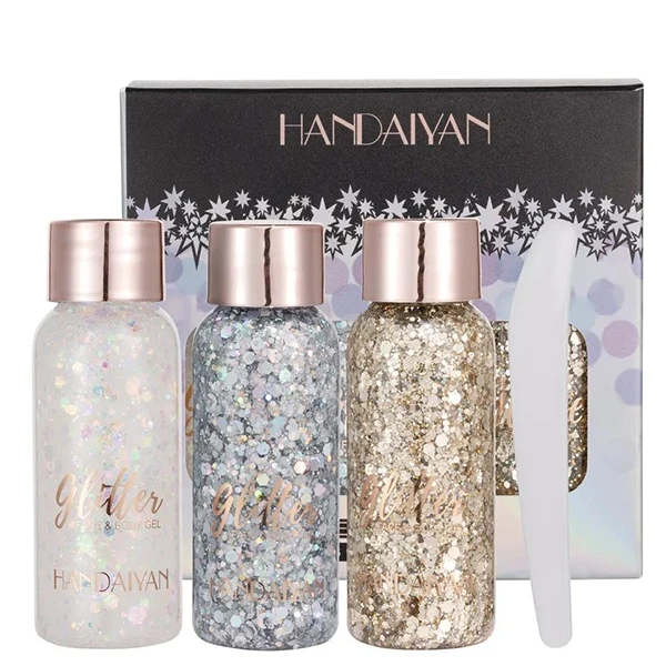 Holographic Face & Body Gel Set - 3 PCs Women's Makeup