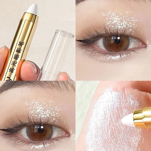 Non-Smudged Double-Sid Eyeshadow Water Resistant Glitter Contouring Eye Stick Sh