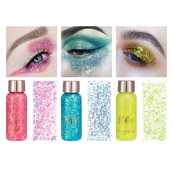 Sparkling Glam Set Holographic Glitters (3pcs) - Face & Body - Women's Makeup