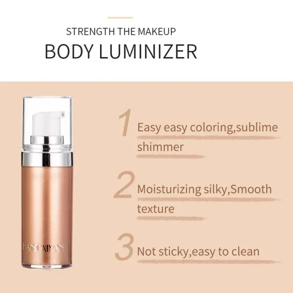 Golden Glow Waterproof Shimmer Body Cream Women Face Makeup Body Highlighter