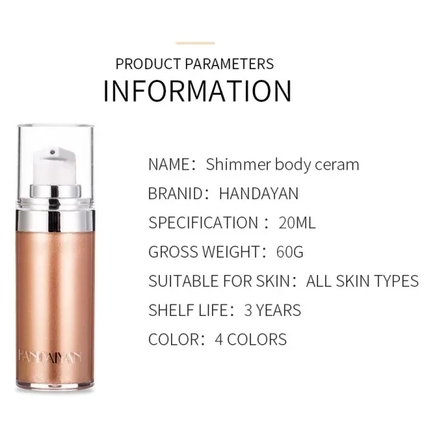 Golden Goddess Glitter Cream Highlighter (Waterproof) - Women's Makeup