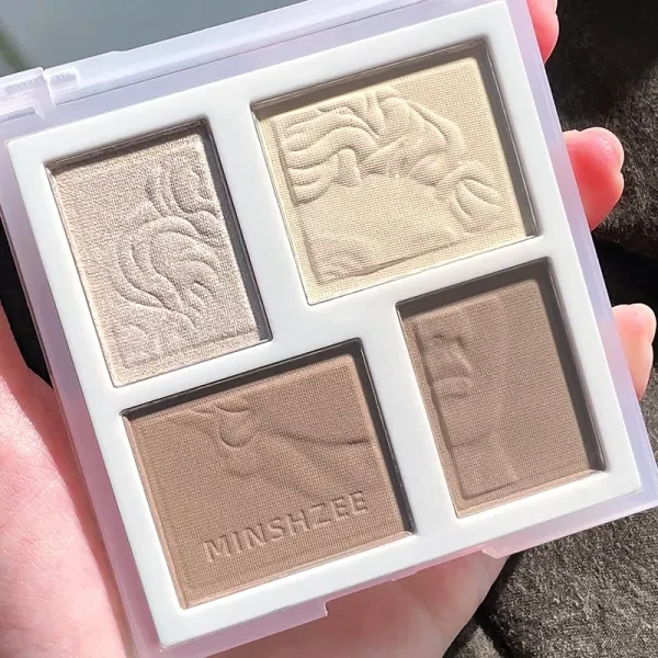 4 in 1 contouring palette, blush, concealer, eye shadow, nose shadow, waterproof