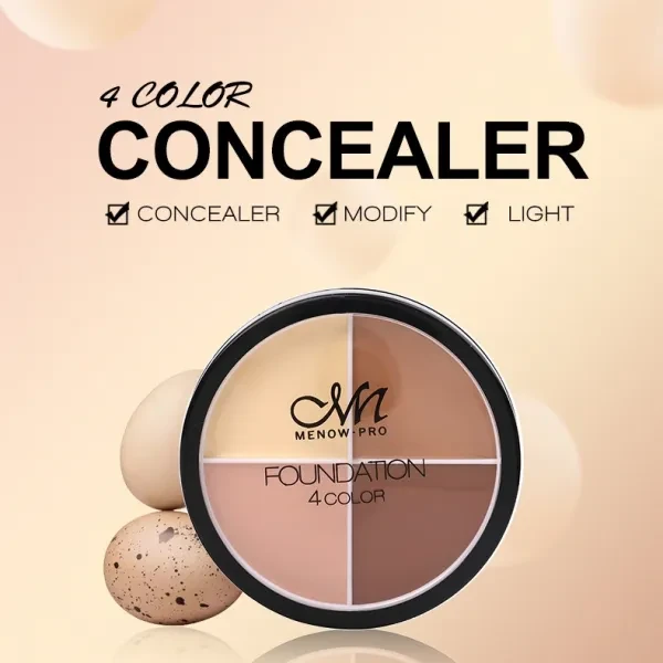 4 in 1 Multi Color Foundation Concealer Cream - Long Lasting