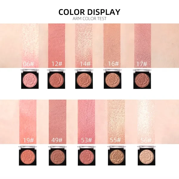 Pearlescent Matte Blush Palette - 14