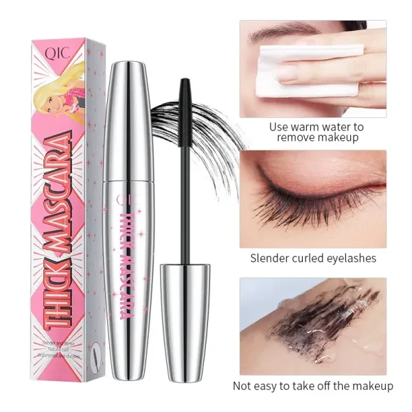 Eyelash Mascara Long Curly Thick Waterproof Natural Black Volume Length Smudge P