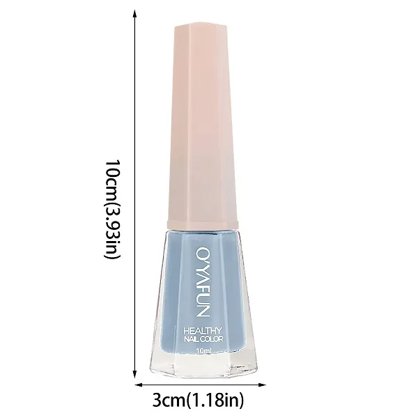 White Color Water Resistant Women Fashionable Long Lasting Nail Polish - 27