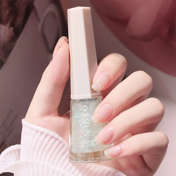 White Color Water Resistant Women Fashionable Long Lasting Nail Polish - 27